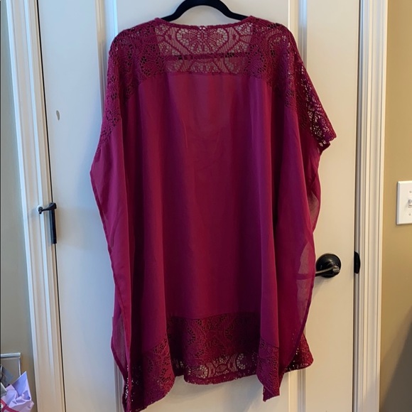 Merona Dark Pink Swim Cover-up Sz M - Picture 3 of 5